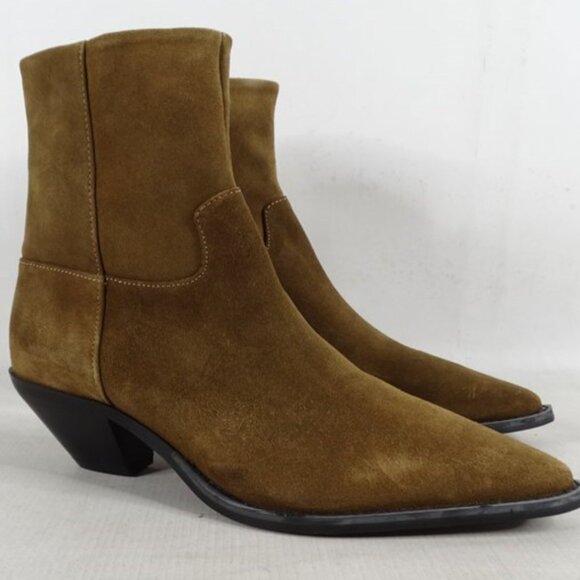 Zara Medium Brown Suede Ankle Booties Size EU 42 New With Tags - Picture 11 of 11